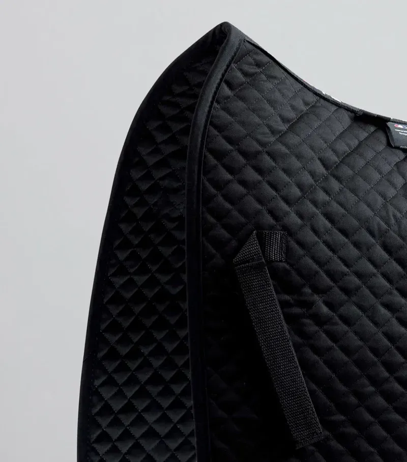 Premier Equine Pony Plain Cotton Dressage Square in Black-2