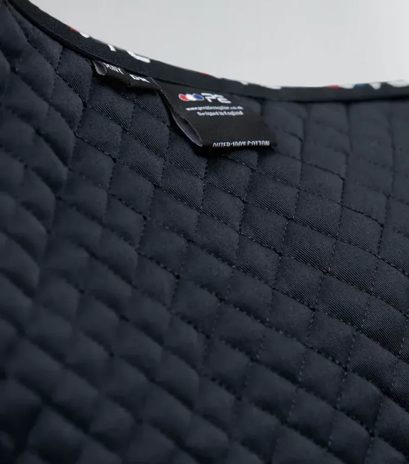 Premier Equine Pony Plain Cotton Dressage Square in Navy-5