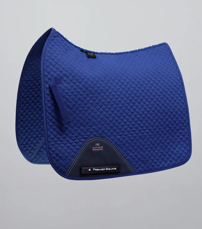 Premier Equine Pony Plain Cotton Dressage Square in Royal Blue