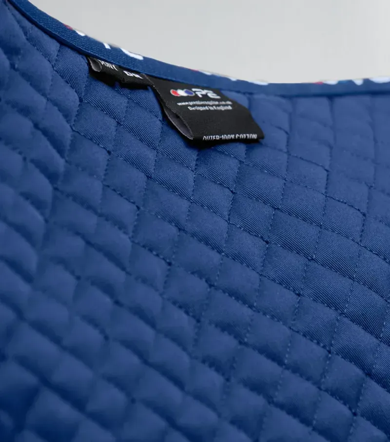 Premier Equine Pony Plain Cotton Dressage Square in Royal Blue-5