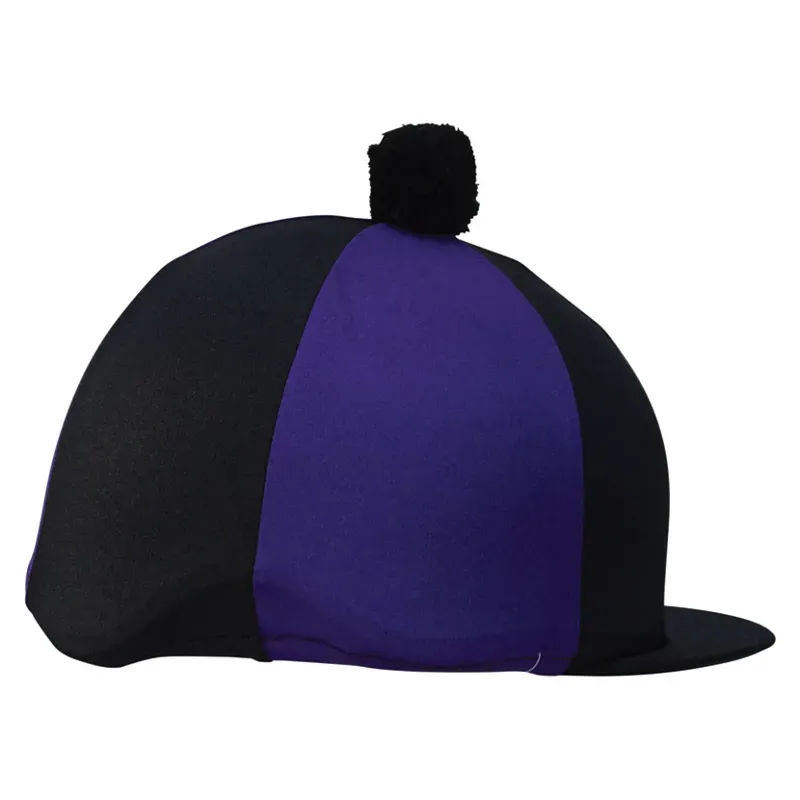 Hy Two Tone Lycra Silks With Bobble in Purple/Black