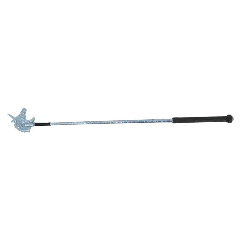 Hy Equestrian Unicorn Riding Whip in Blue Glitter