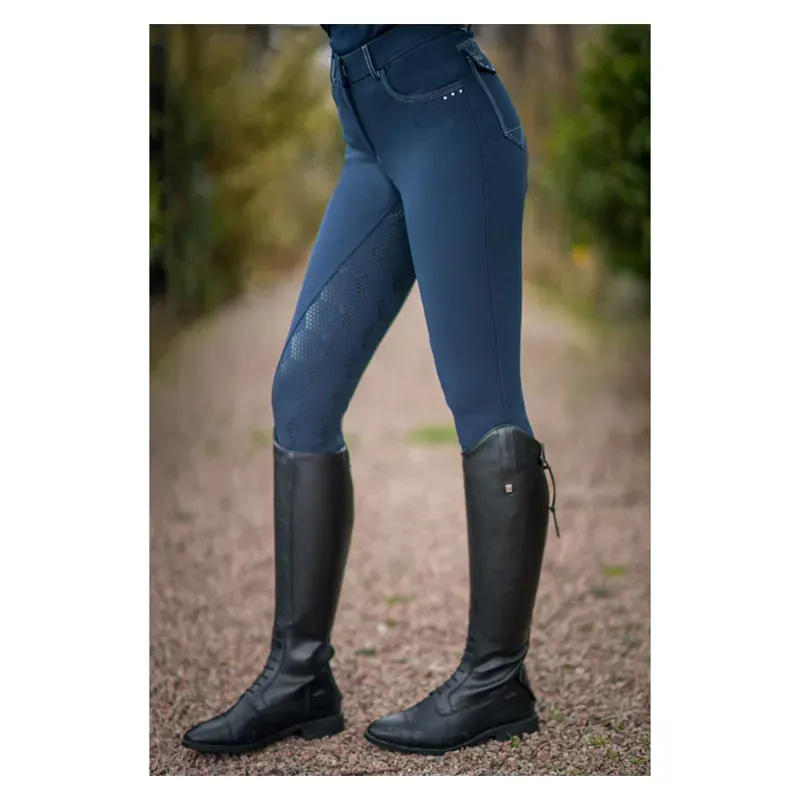 Hy Performance Highgrove Ladies Breeches in Navy/Silver