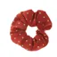 ShowQuest Lurex Spot Scrunchie in Burgundy/Gold