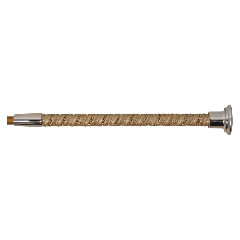 Hy Equestrian Faux Leather Sparkle Dressage Whip in Gold