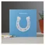 Deckled Edge Colour Block Pony Card - Good Luck - Horseshoe