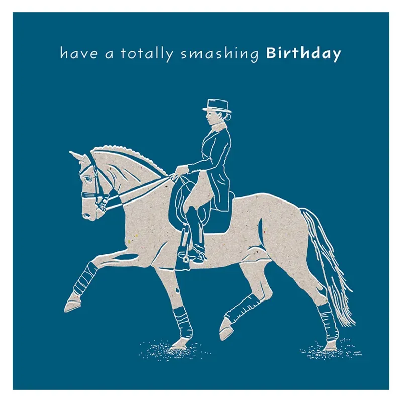 Deckled Edge Colour Block Pony Card - Happy Birthday - Totally Smashing Birthday