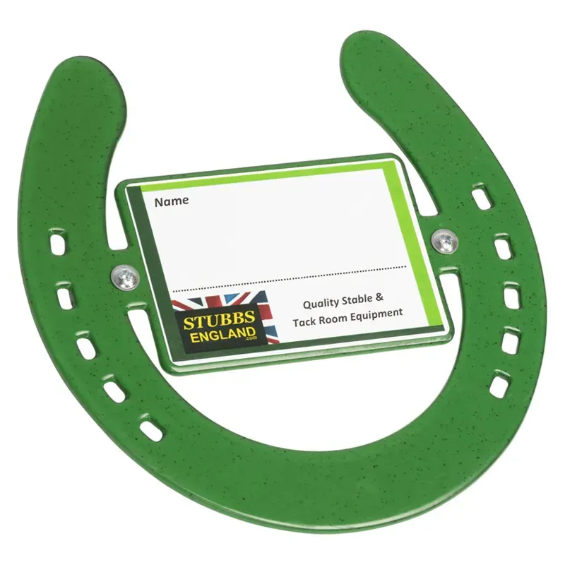 Stubbs Horseshoe Nameplate in Green