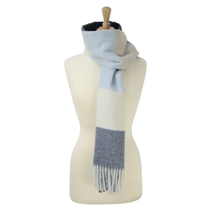 Hy Equestrian Cumbria Soft Touch Scarf in Navy/White/Blue