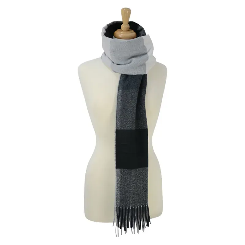 Hy Equestrian Cumbria Soft Touch Scarf in Black/White/Grey
