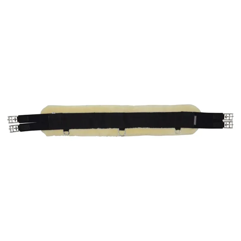 Hy Equestrian Detachable Faux Fur Elasticated Girth in Black