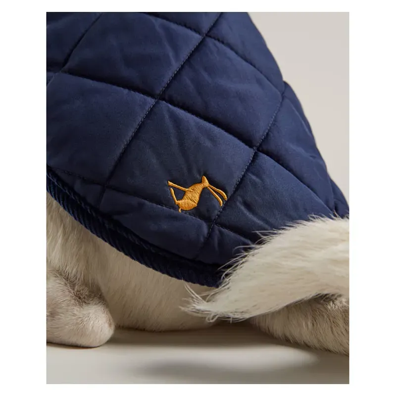 Joules Quilted Dog Coat in Blue-1
