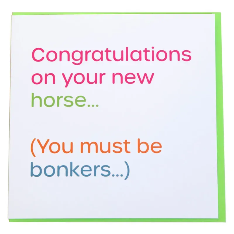 Gubblecote Humourous Greetings Card - Bonkers