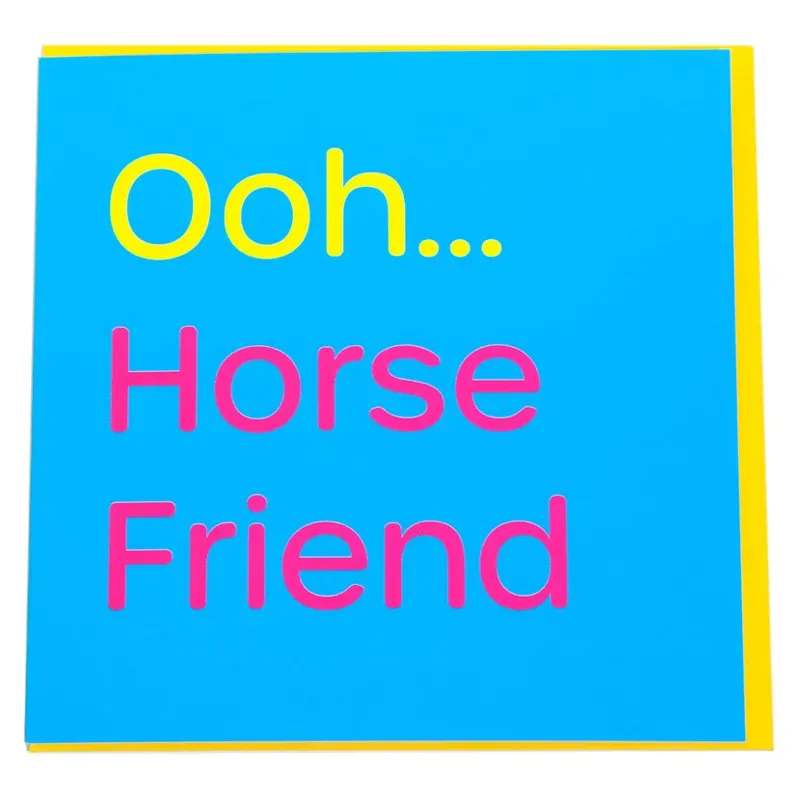 Gubblecote Humourous Greetings Card - Horse Friend