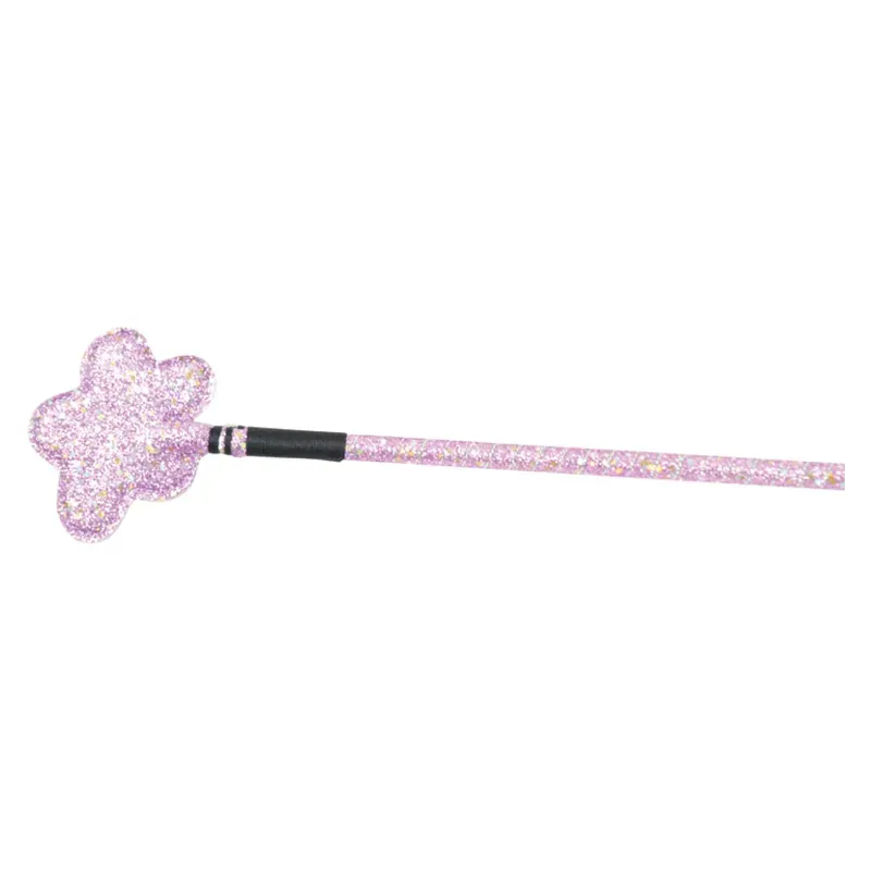 Hy Equestrian Riding Whip Glitter Flower in Purple-1