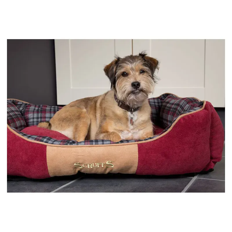 Scruffs Highland Box Bed - - Red Small-1