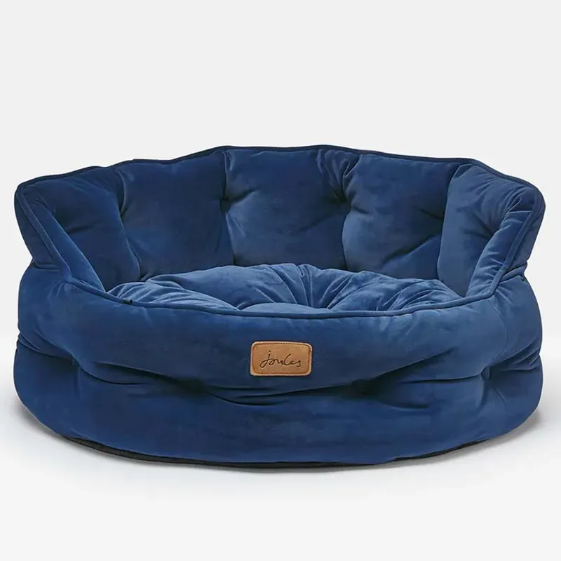 Joules Chesterfield Pet Bed in Navy