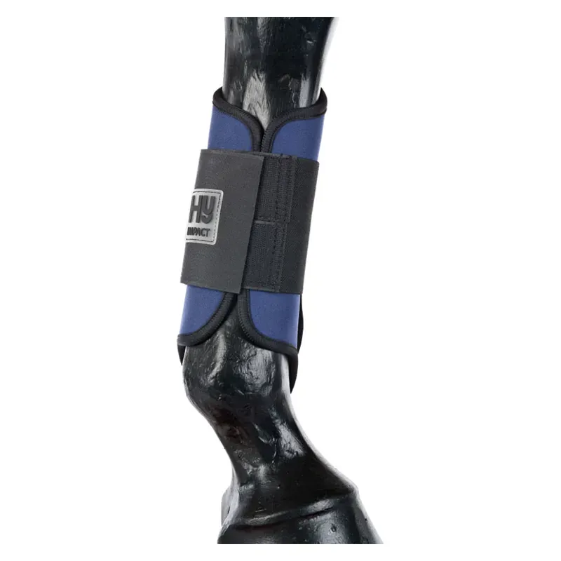 Hy Equestrian Brushing Boots in Navy