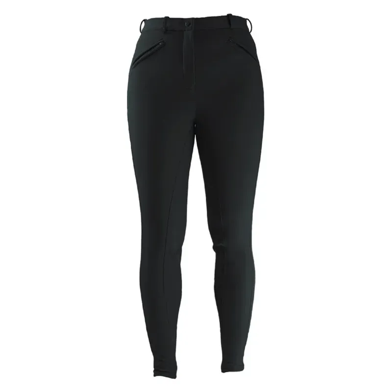Hy Performance Softshell Winter Ladies Breeches in Black