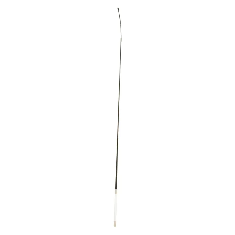 Hy Equestrian Dressage Whip White Leather Handle in Black