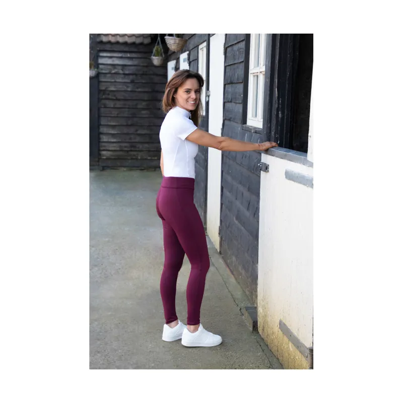 Hy Equestrian Melton Riding Tights - - Fig