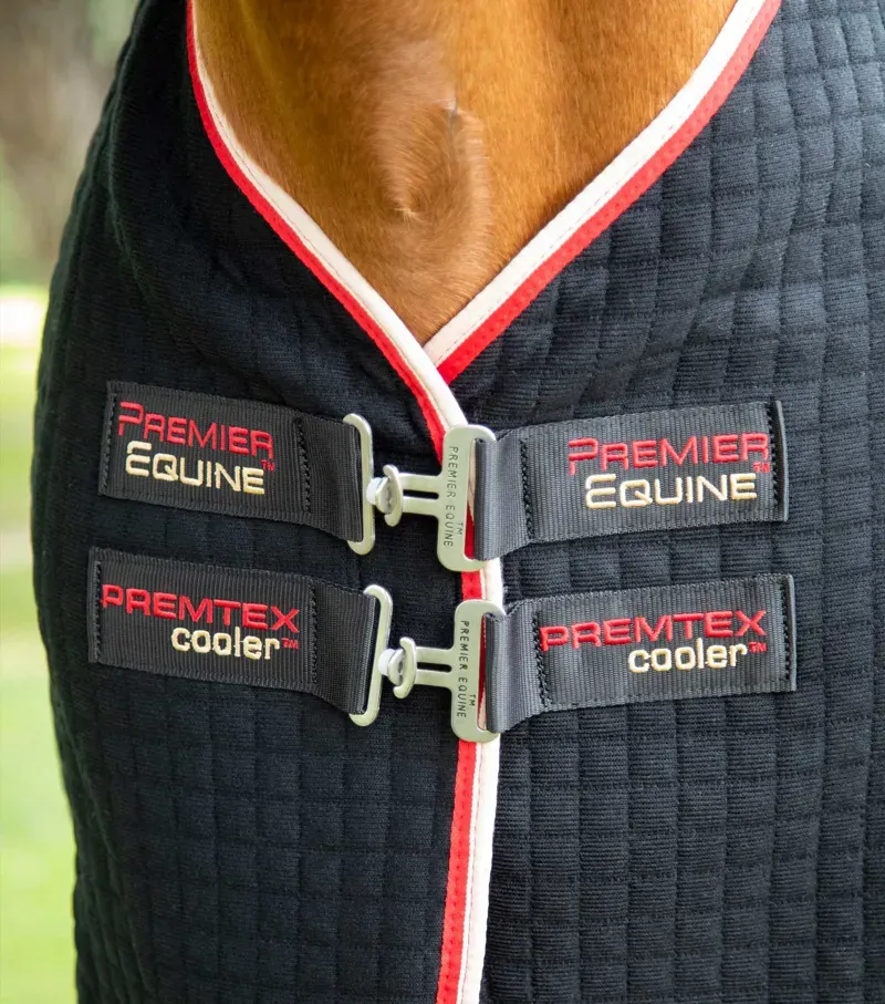 Premier Equine PremTex Horse Cooler Rug in Black-1