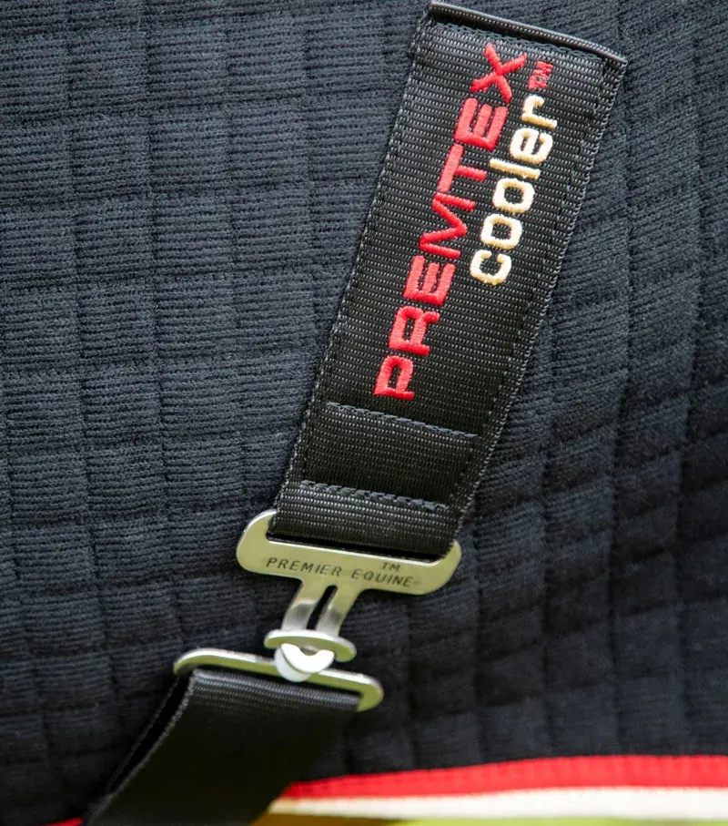 Premier Equine PremTex Horse Cooler Rug in Black-2