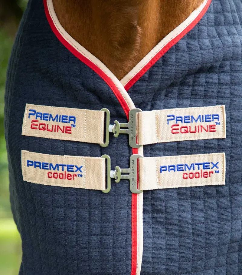 Premier Equine PremTex Horse Cooler Rug in Navy-2