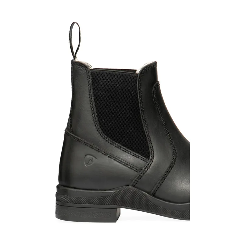 Hy Equestrian Fleece Lined Wax Leather Jodhpur Boot - - Black-1