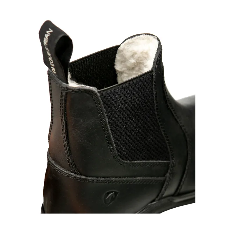 Hy Equestrian Fleece Lined Wax Leather Jodhpur Boot - - Black-2