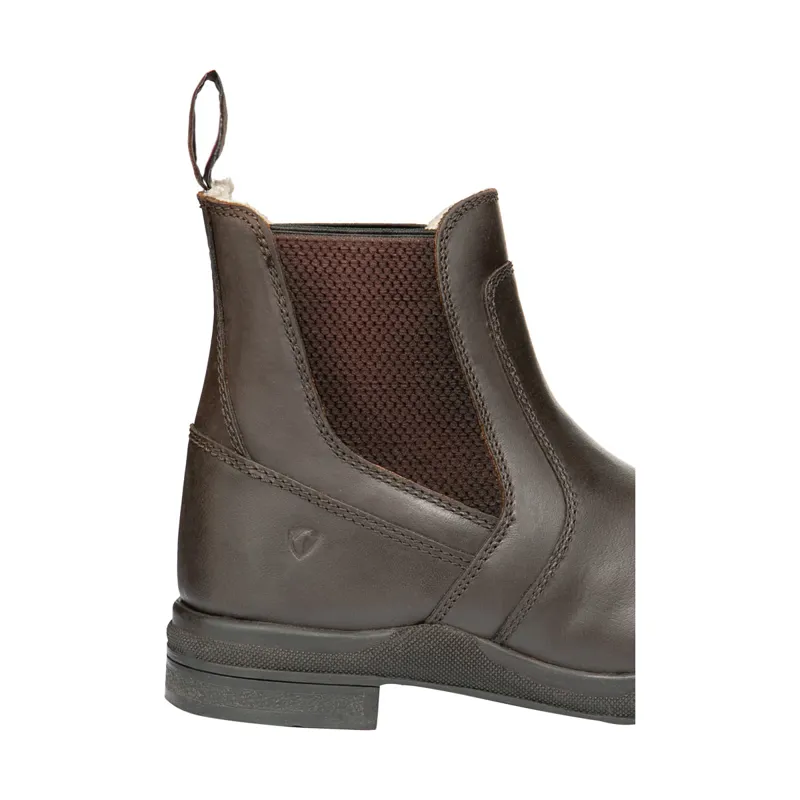 Hy Equestrian Fleece Lined Wax Leather Jodhpur Boot - - Brown-1