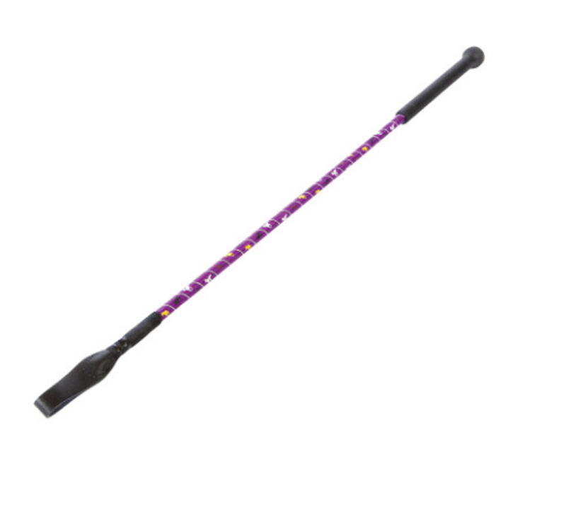 Hy Equestrian Silver Riding Whip in Purple