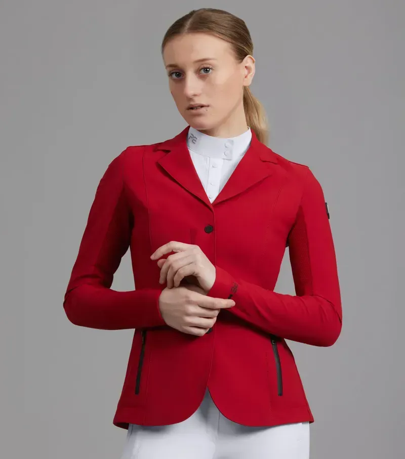 Premier Equine Ladies UK 16 Quarto Competition Jacket in London Red