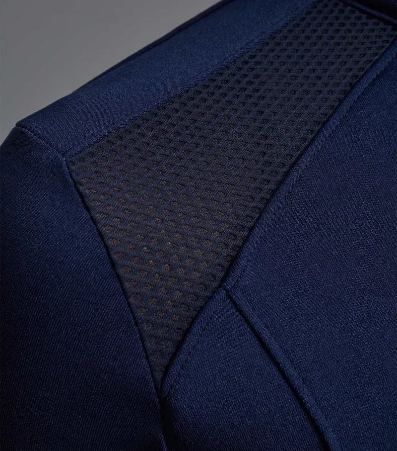 Premier Equine Respiro Riding Polo Shirt in Navy-5