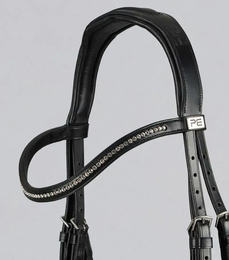 Premier Equine Rivere Snaffle Bridle in Black-2