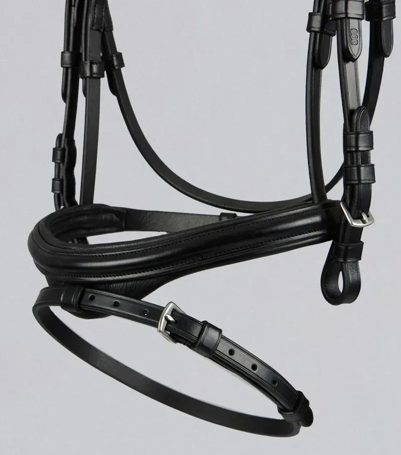Premier Equine Rivere Snaffle Bridle in Black-3