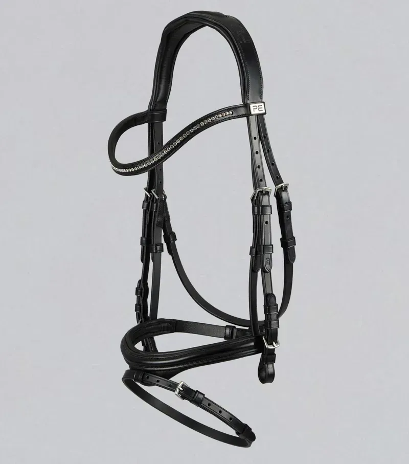 Premier Equine Rivere Snaffle Bridle in Black-4