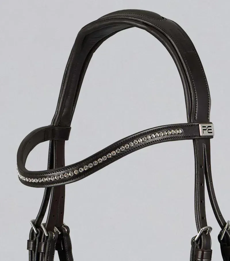 Premier Equine Rivere Snaffle Bridle in Brown-2