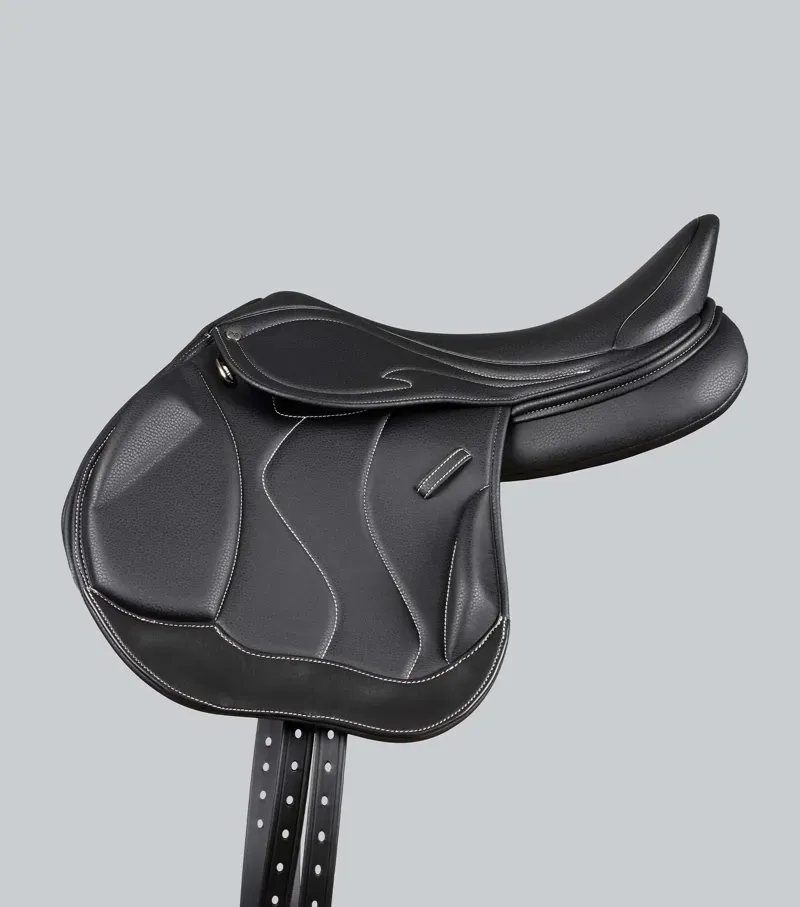 Rouen Synthetic Monoflap Cross Country Saddle / Black 17-2