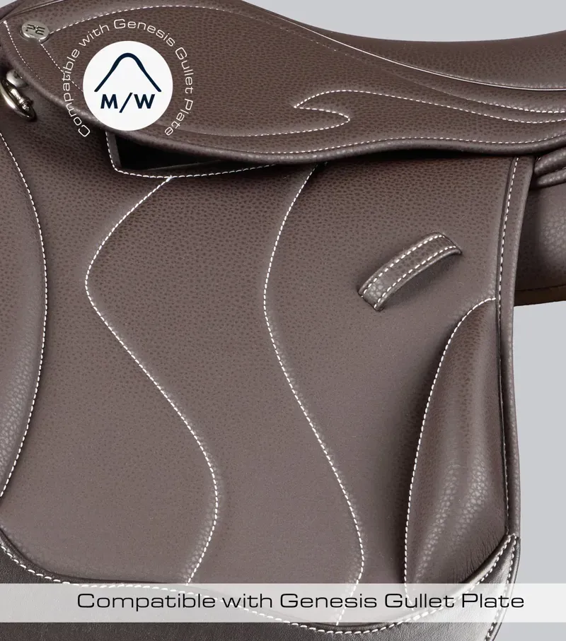 Rouen Synthetic Monoflap Cross Country Saddle / 16. 5 Dark Havana 16.5-1