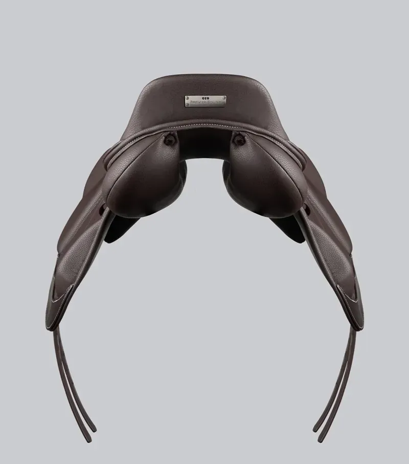 Rouen Synthetic Monoflap Cross Country Saddle / 16. 5 Dark Havana 16.5-4