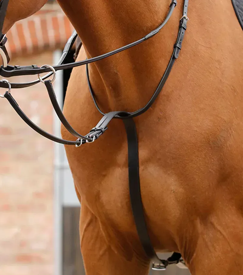 Premier Equine Santadi Adjustable Running Martingale in Black