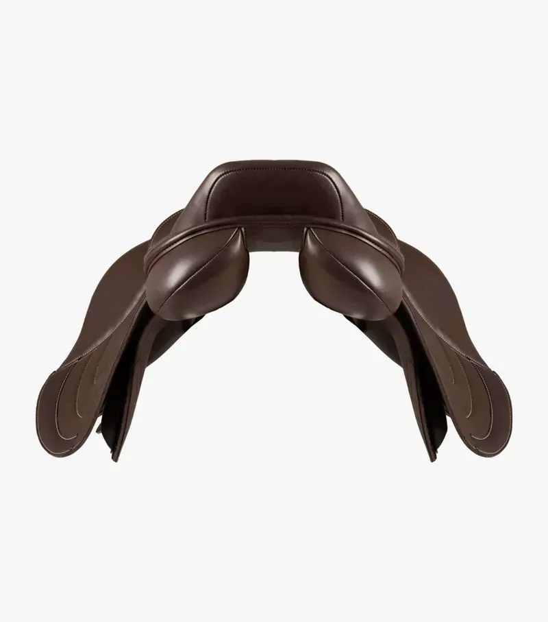 Premier Equine Sautiller Synthetic Close Contact Jump Saddle in Brown-4