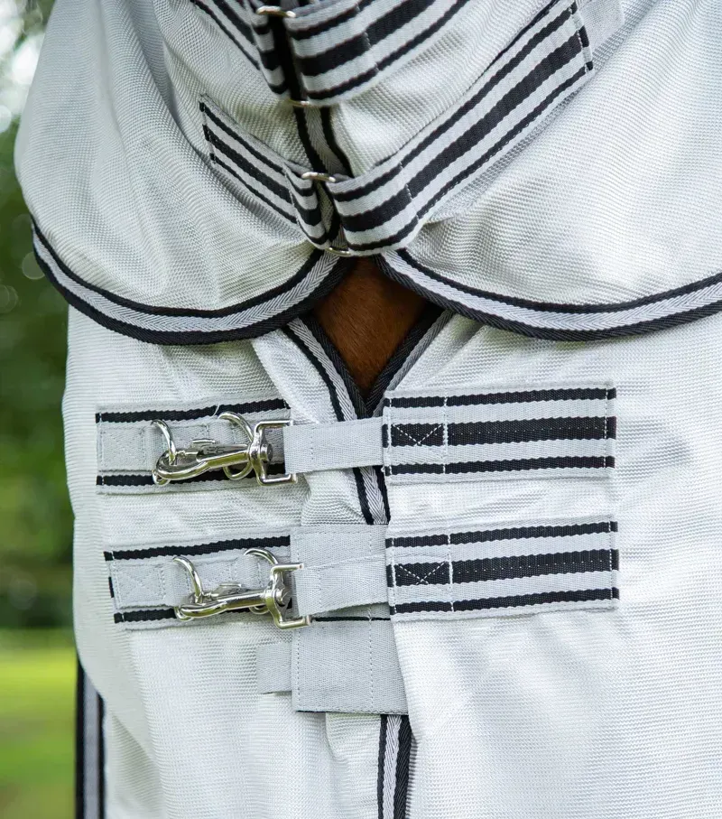 Premier Equine ShowerTex Fly Rug With Surcingles in Green-2