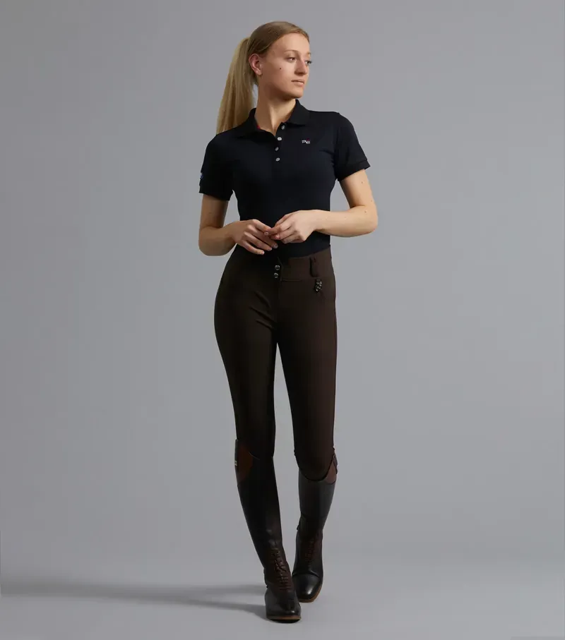 Premier Equine Ladies Sophia Full Seat High Waist Riding Breeches in Chocolate