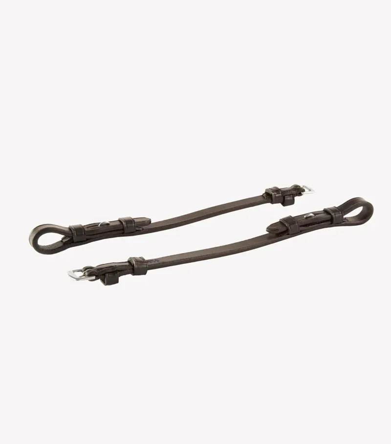 Premier Equine Cheek Pieces Pair in Brown-3