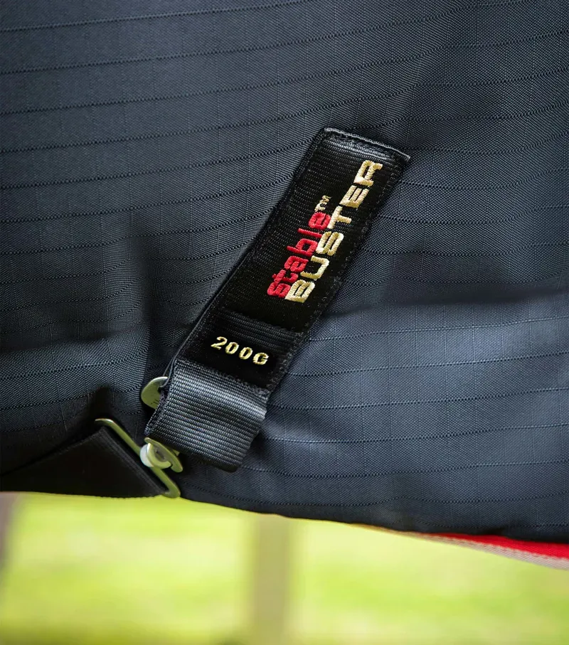 Premier Equine 450g Stable Buster Stable Rug with Neck Cover in Black-4