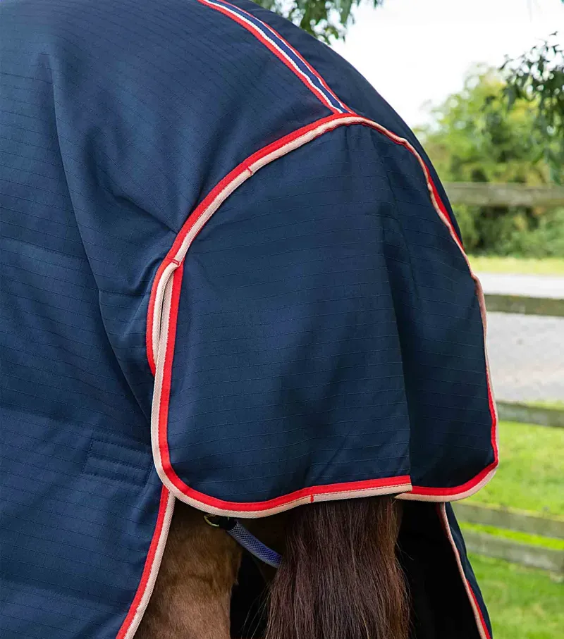 Premier Equine Int. Stable Buster 450g Stable Rug With Neck Cover 5'3 in Navy-5
