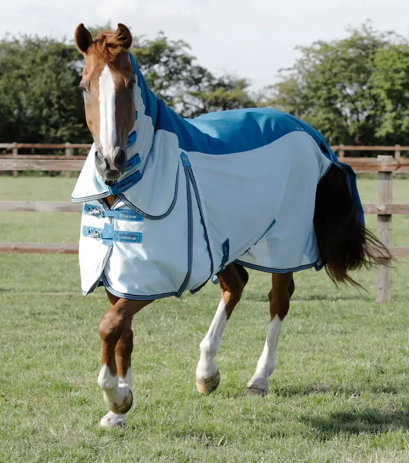 Stay-Dry Mesh Air Fly Rug With Surcingles / Blue