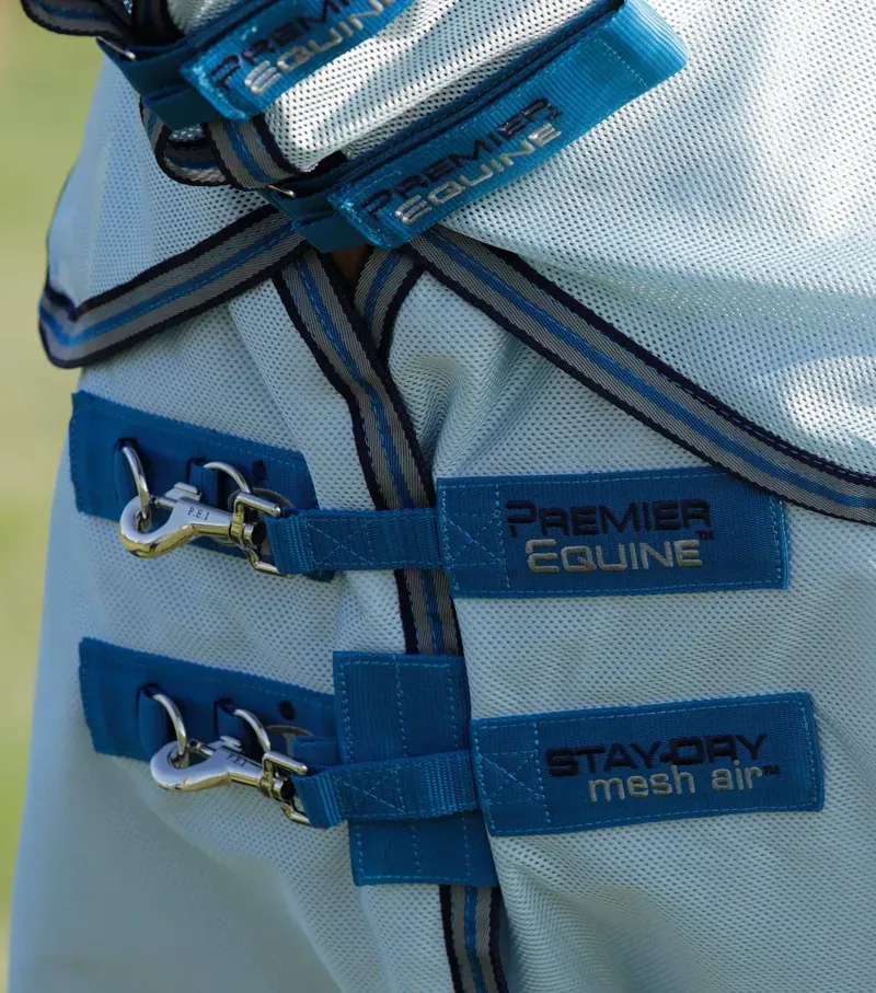 Stay-Dry Mesh Air Fly Rug With Surcingles / Blue-2